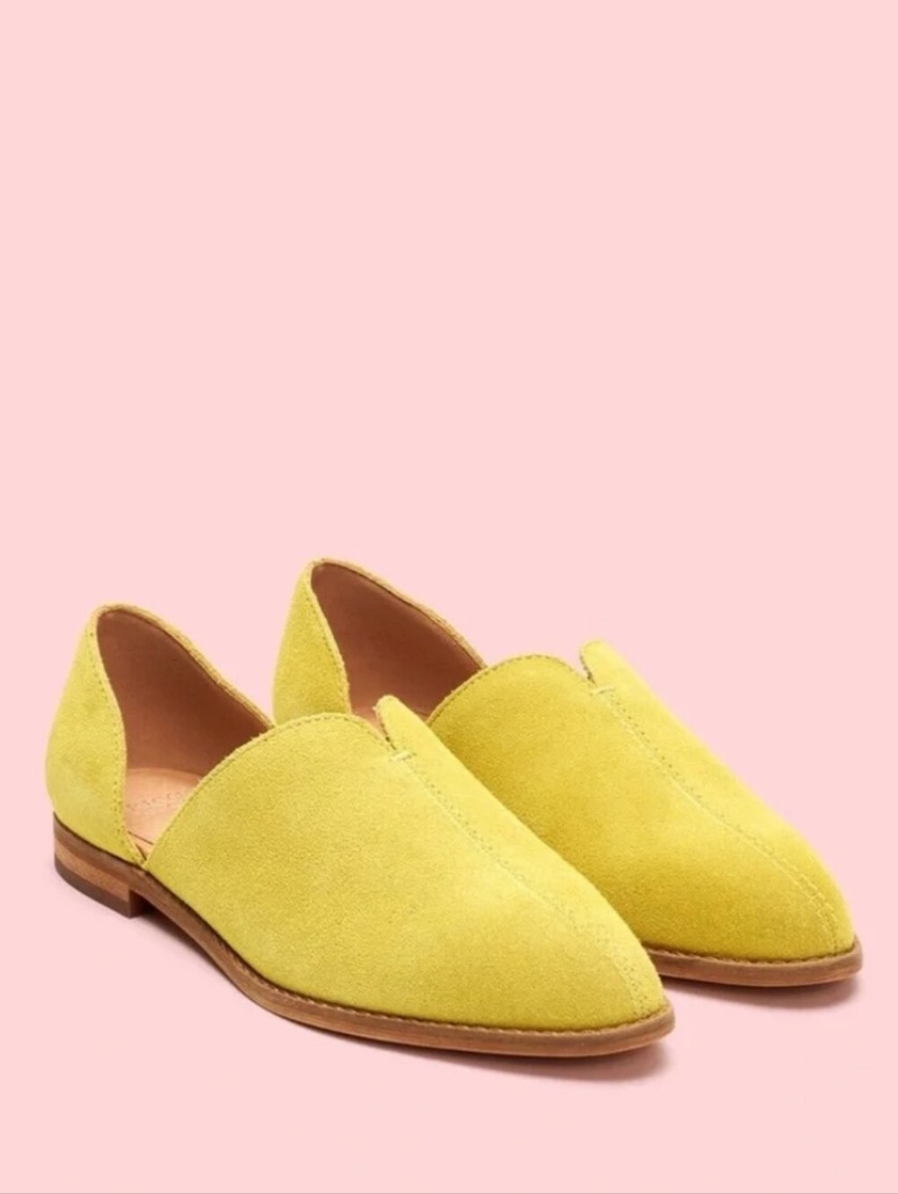 Frye & Co. Fenn D'Orsay Suede Slip-On Loafers - Lime - SZ 7.5